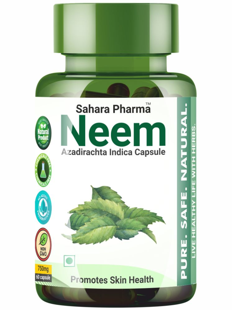     			Sahara Pharma Neem - Azadirachta Indica Pure Ayurvedic Capsule 60 no.s Pack Of 1