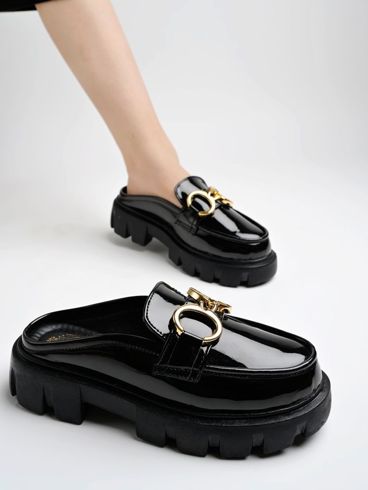     			Shoetopia - Black Girl's Loafers ( 1 Pair )