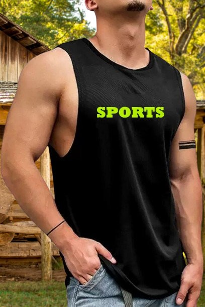     			VTSports Pack of 1 Polyester Men's Vest ( Black )