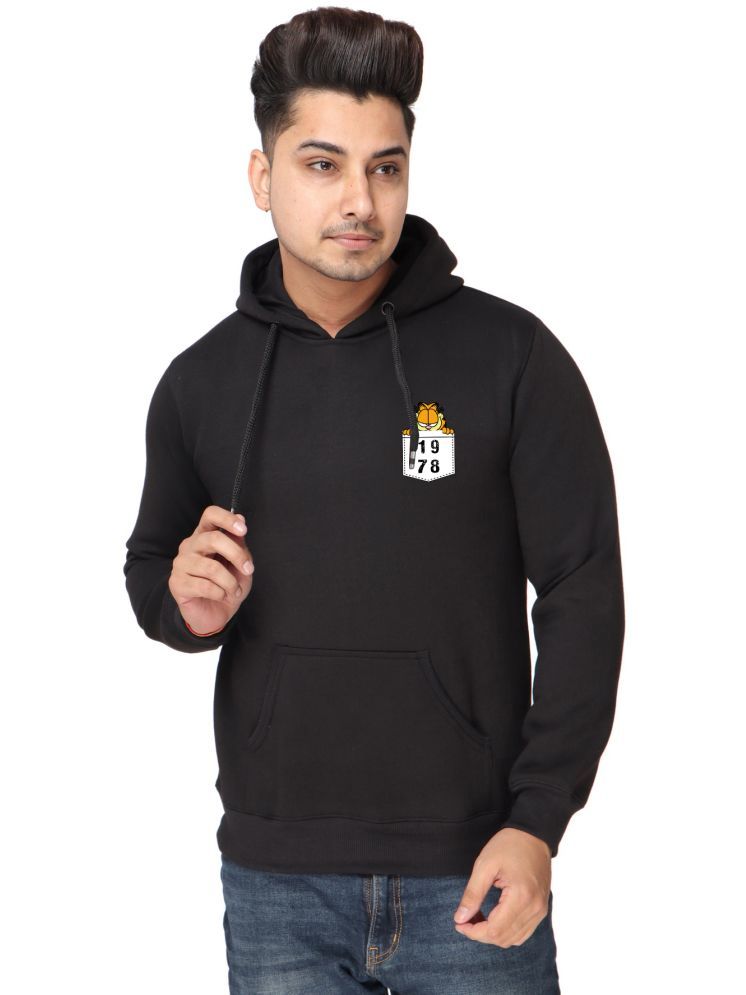     			AZF Fleece Hooded Men's Sweatshirt - Black ( Pack of 1 )