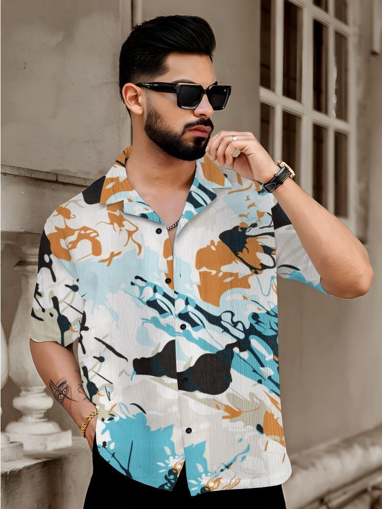     			Bombay Begum Poly Cotton Regular Fit Printed Half Sleeves Men's Casual Shirt - Multicolor ( Pack of 1 )