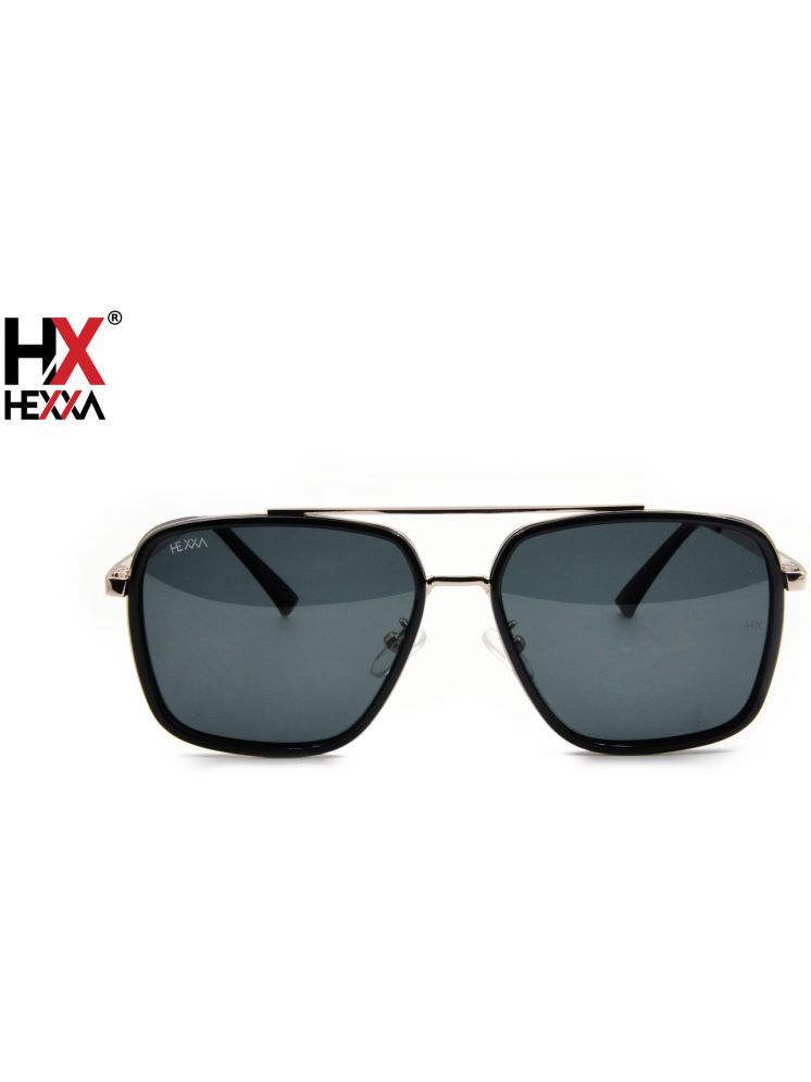     			Hexxa Black Oversized Sunglasses ( Pack of 1 )