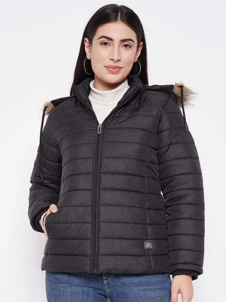     			VERO MODERNO - Polyester Black Quilted/Padded Jackets