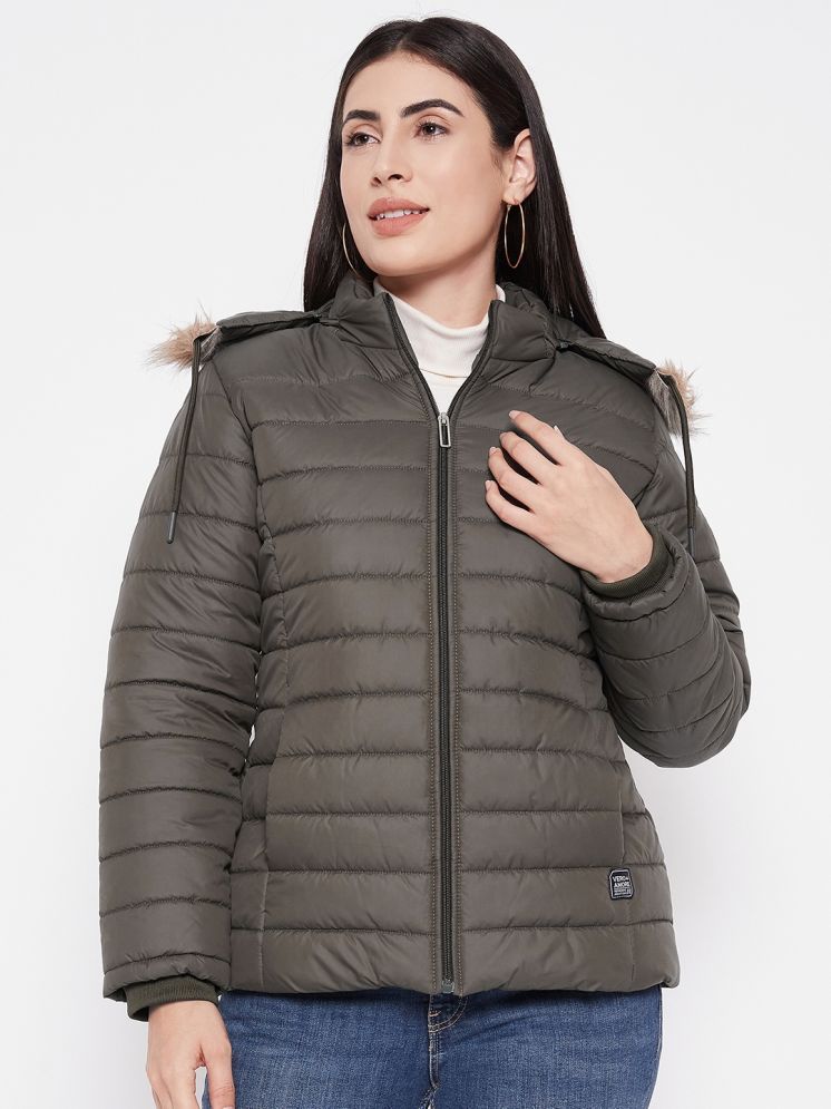     			VERO MODERNO - Polyester Green Puffer