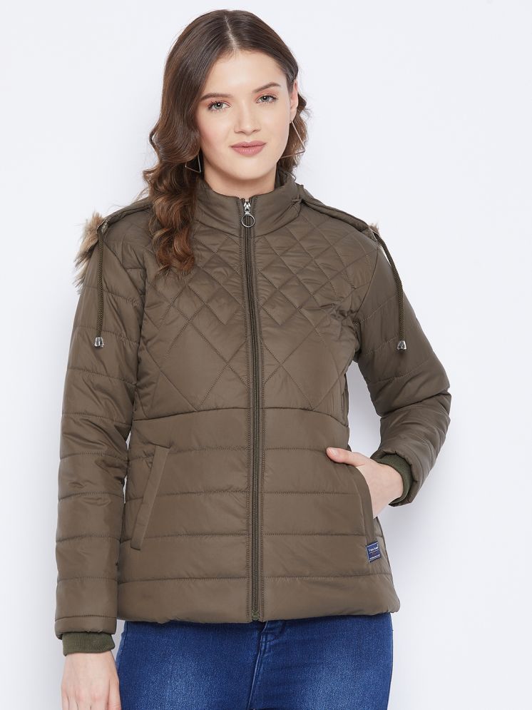     			VERO MODERNO - Polyester Green Quilted/Padded Jackets