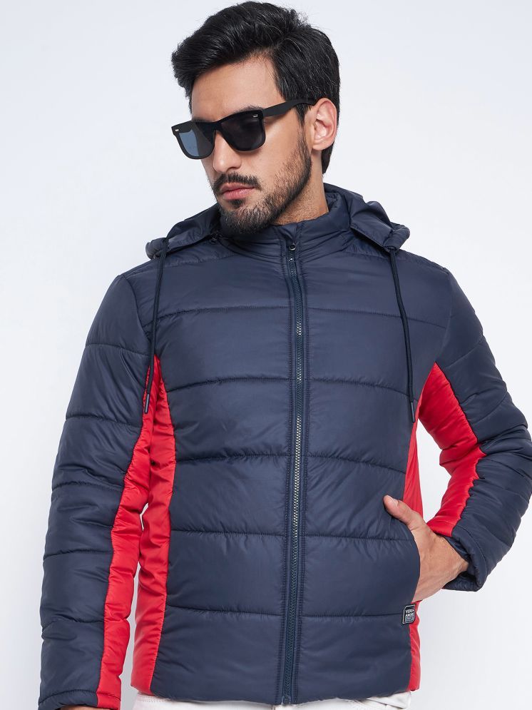     			VERO MODERNO Polyester Men's Puffer Jacket - Navy Blue ( Pack of 1 )