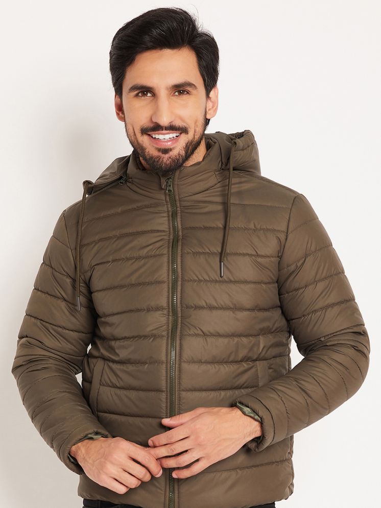     			VERO MODERNO Polyester Men's Puffer Jacket - Olive ( Pack of 1 )