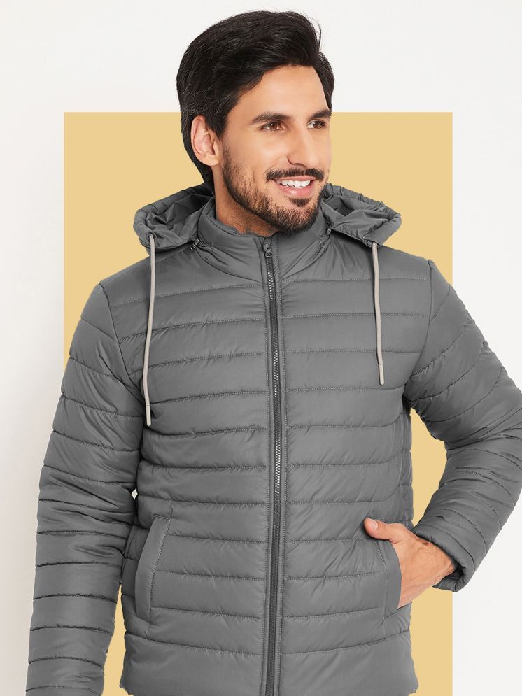     			VERO MODERNO Polyester Men's Puffer Jacket - Dark Grey ( Pack of 1 )