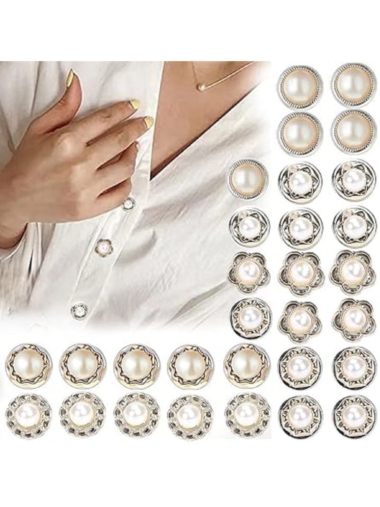     			30pcs Pearl Buttons Brooch Buttons