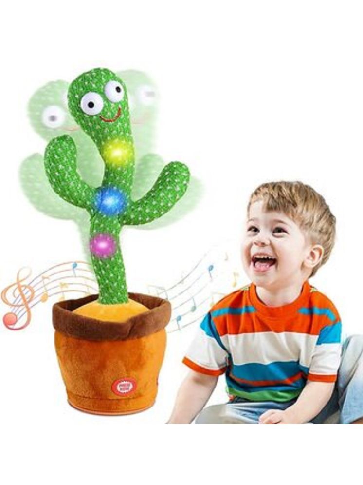     			Nellu Dancing Cactus Talking Plush Toy with Singing Recording Function - Repeat What You Say-Pack of 1.