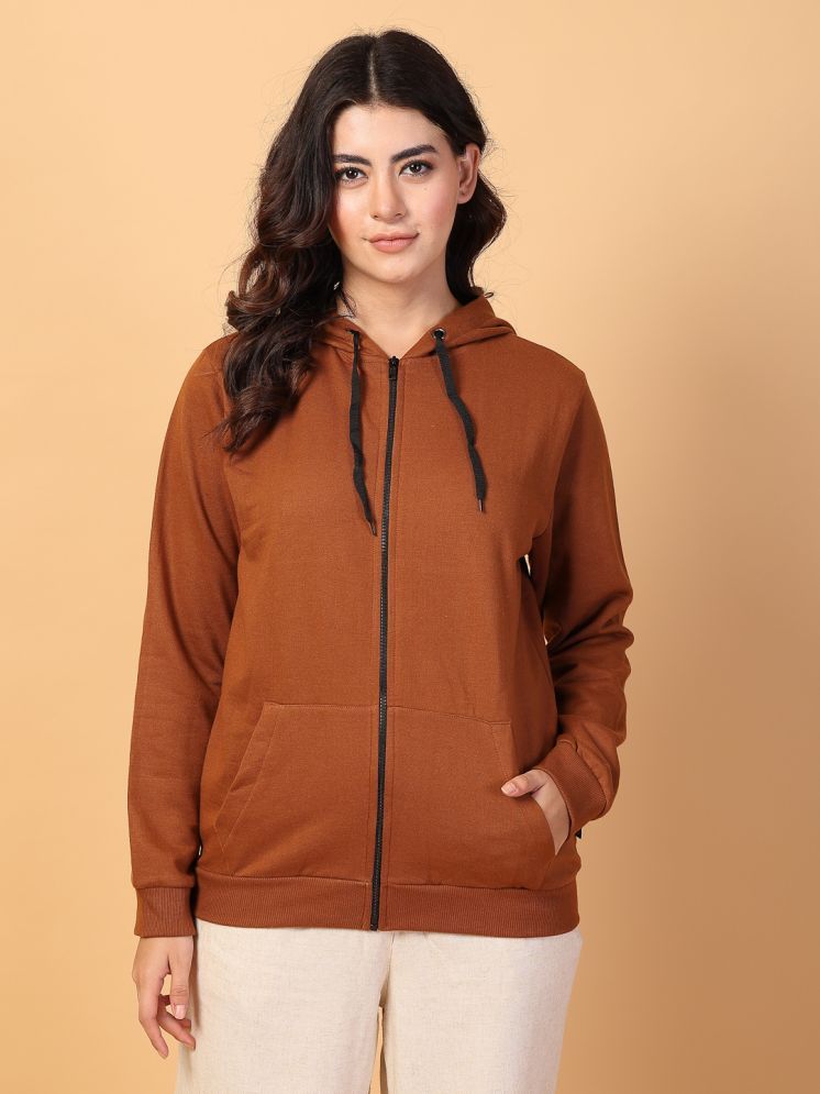     			Rigo Fleece Women's Hooded Sweatshirt ( Brown )