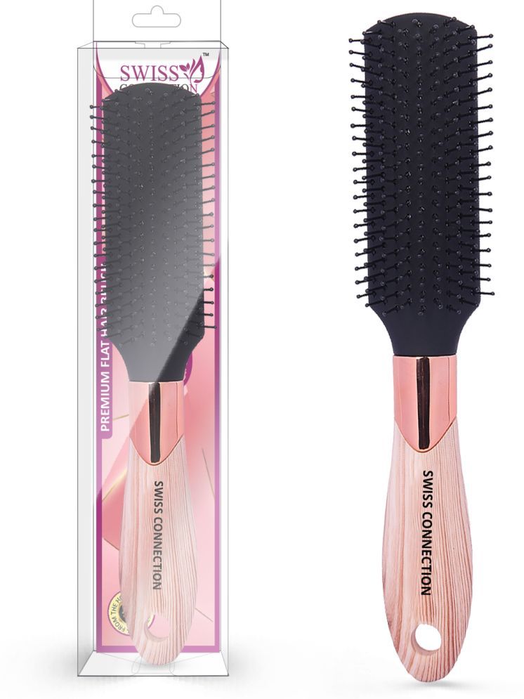     			Swiss Connection Flat Brush For All Hair Types ( Pack of 1 )