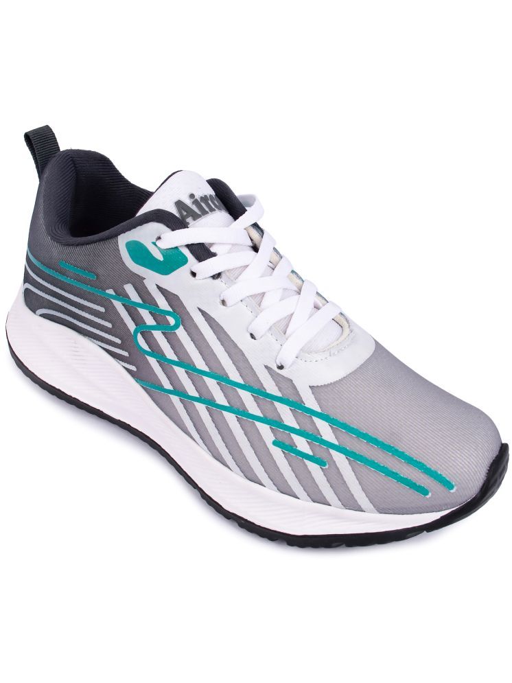     			AIRCON Gray,Sea Green Men's Sports Running Shoes