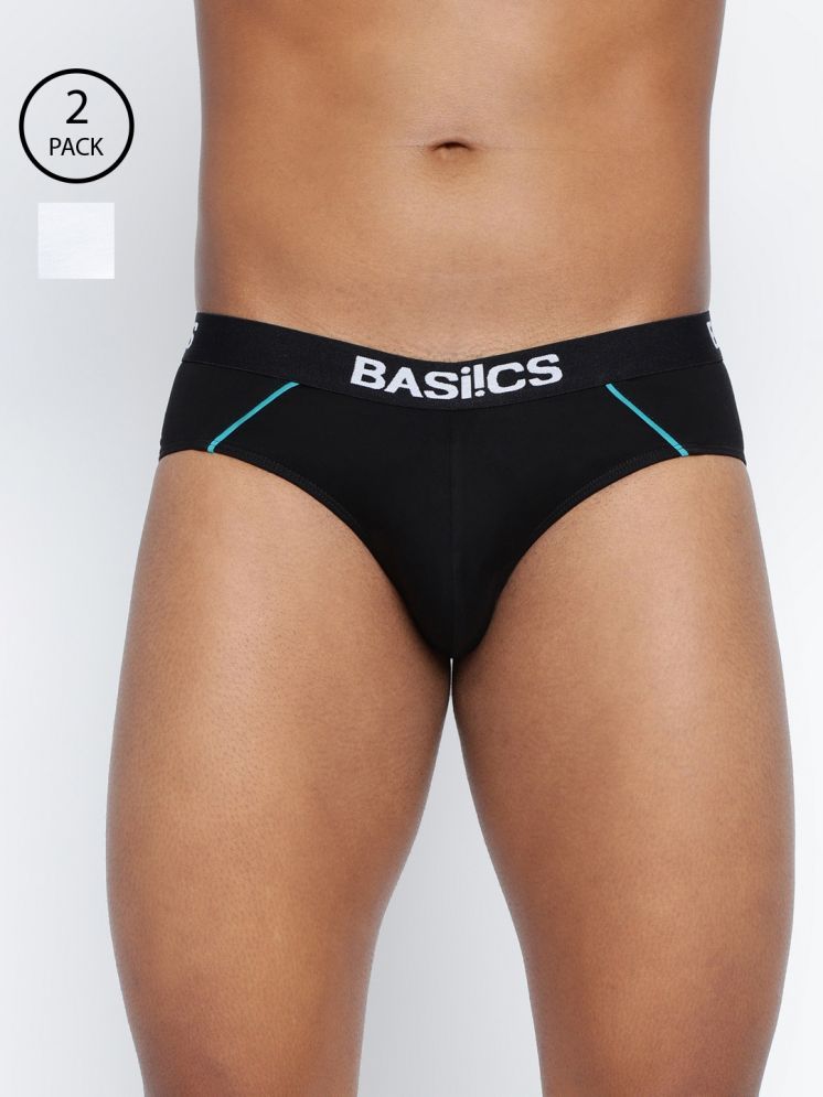     			BASIICS By La Intimo Pack of 2 Cotton Blend Men's Briefs ( Multicolor2 )