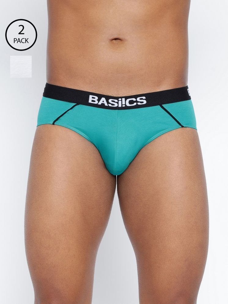     			BASIICS By La Intimo Pack of 2 Cotton Blend Men's Briefs ( Multicolor4 )