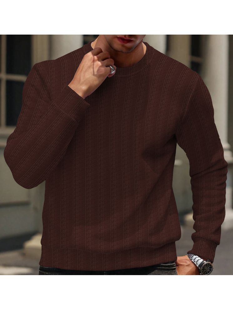     			KAJARU Cotton Blend Round Neck Men's Sweatshirt - Brown ( Pack of 1 )