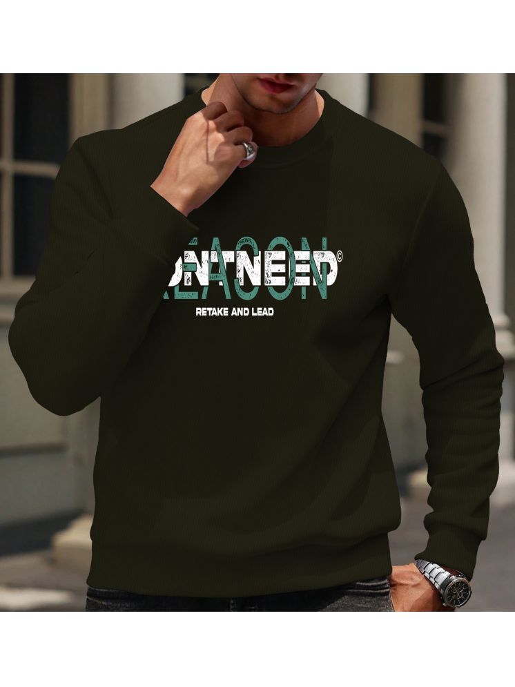     			KAJARU Cotton Blend Round Neck Men's Sweatshirt - Green ( Pack of 1 )