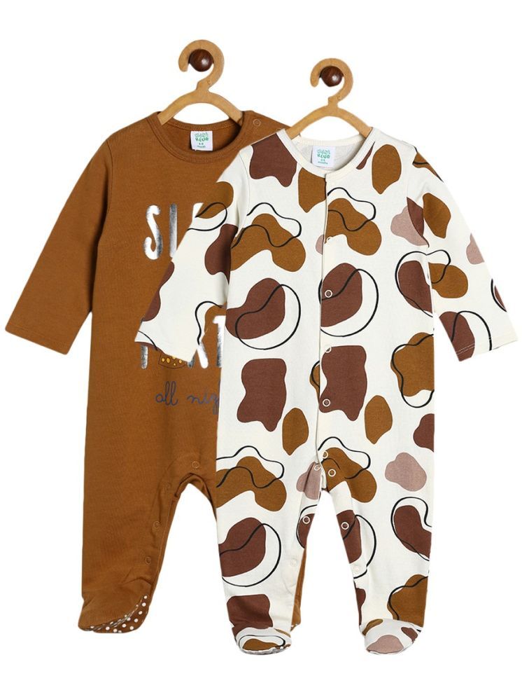     			Miniklub Baby Boys Pack Of 2 Sleep Suit (Multi)