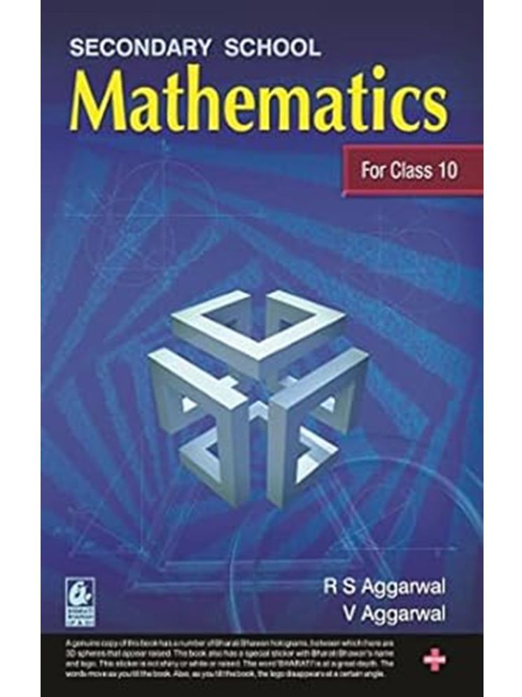     			Secondary School Mathematics for Class 10 - CBSE - by R.S. Aggarwal Examination