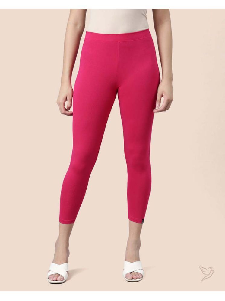     			Twin Birds - Pink Viscose Women's Leggings ( Pack of 1 )