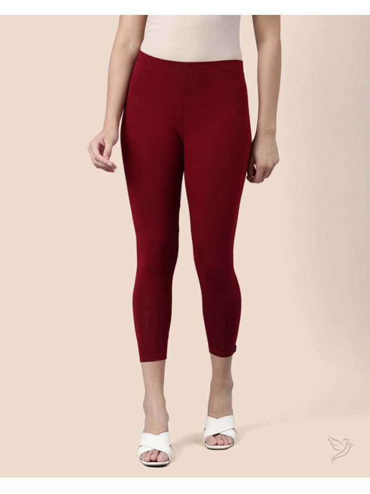     			Twin Birds - Red Viscose Women's Leggings ( Pack of 1 )