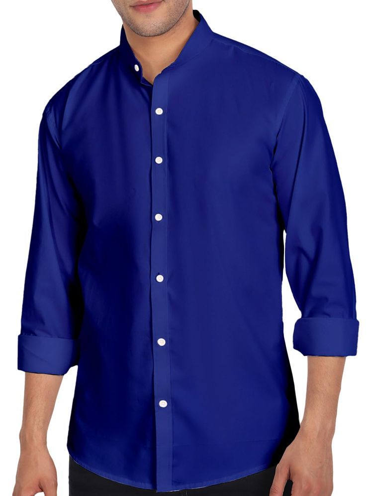     			Vida Loca Cotton Blend Slim Fit Solids Full Sleeves Men's Casual Shirt - Royal Blue ( Pack of 1 )