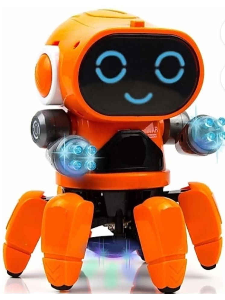     			1642Y-YESKART Toy Orange Bot Robot Pioneer Colorful Lights and Music All Direction Movement Dancing Robot Toys for Boys and Girls