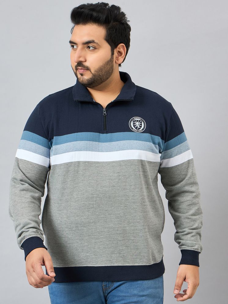     			AUSTIVO Fleece Round Neck Men's Sweatshirt - Grey ( Pack of 1 )