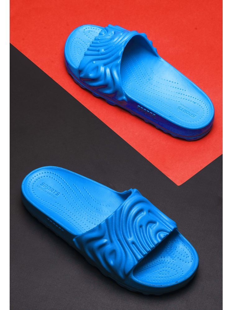     			Bersache Blue Men's Slide Flip Flop