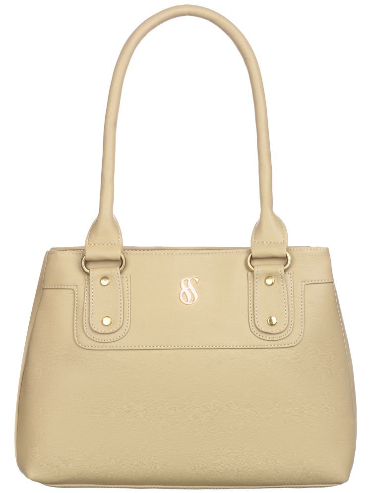     			Fostelo Beige Faux Leather Shoulder Bag