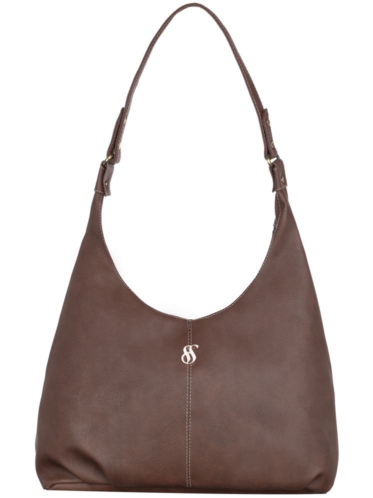     			Fostelo Brown Faux Leather Shoulder Bag