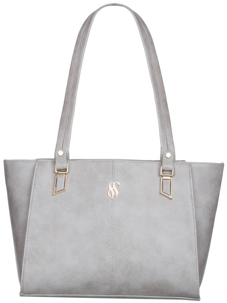     			Fostelo Grey Melange Faux Leather Shoulder Bag