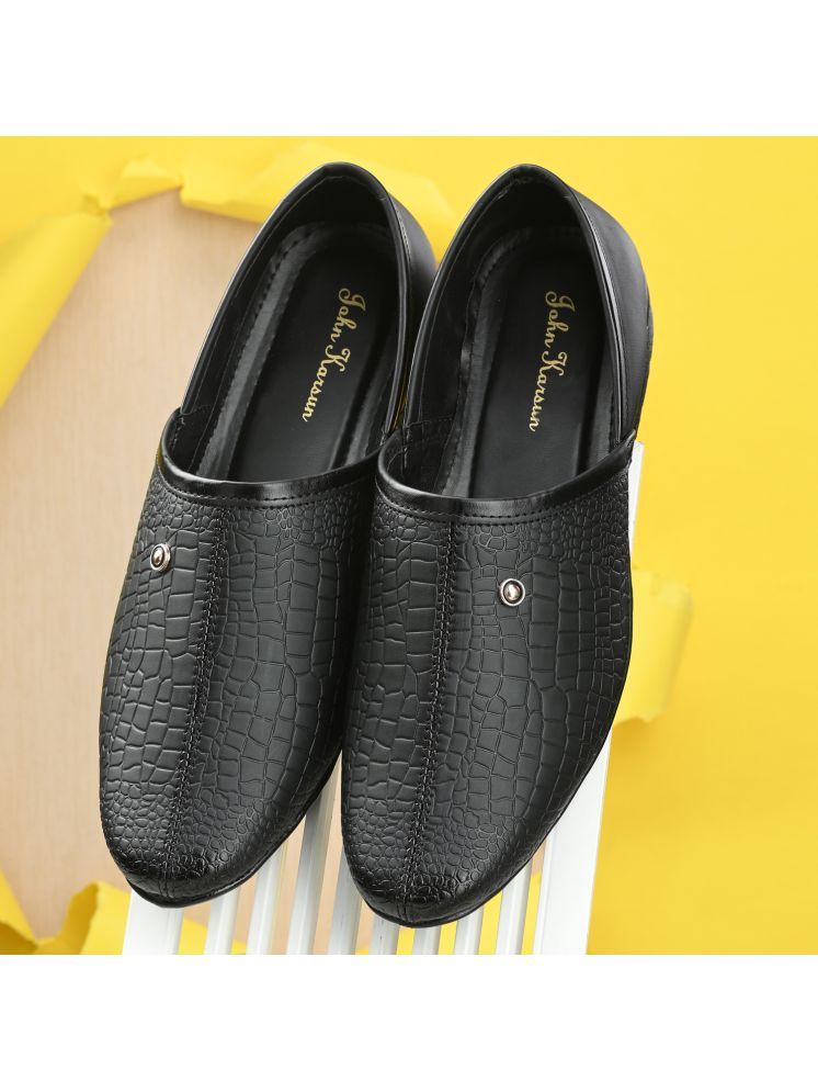     			John Karsun Black Men's Slip on