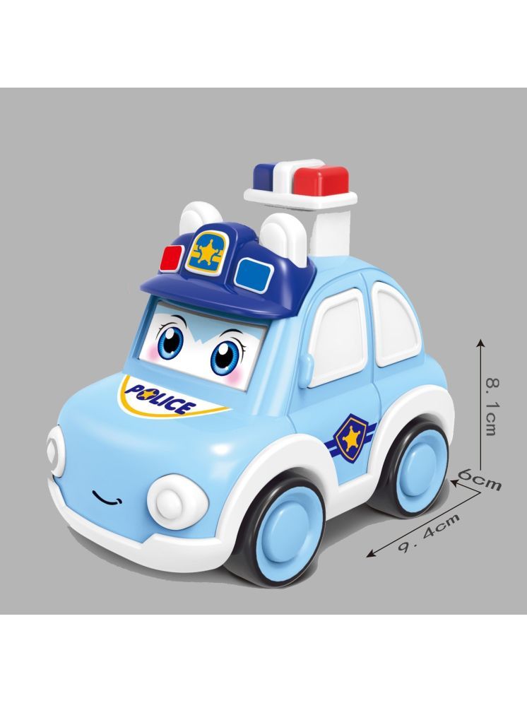     			PANSHUB Unbreakable Police Push and Go Car Toy for Kids and Children, Power Friction Cars for 1 2 3 Years Old Boys Girls