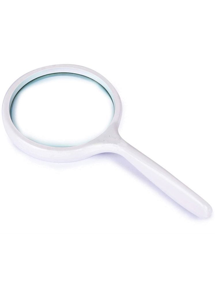     			SAVY 75 mm WHITE Magnifying Glass for Kids, Students, Artists, Reading and Viewing Small Objects, Maps etc. High Power Handheld 15x Magnifier Glass Lens