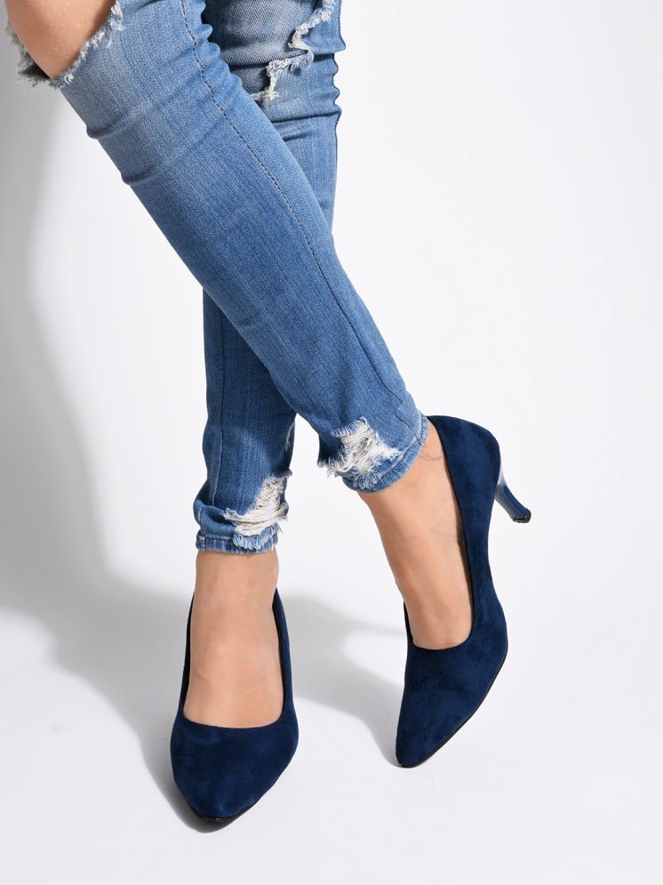     			Shoetopia Stylish Blue Pumps For Girls