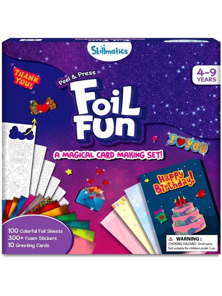     			Skillmatics Art & Craft Activity-Foil Fun Card Making Set, No Mess Art For Kids, Craft Kits & Supplies, Diy Creative Activity, Gifts For Girls & Boys Ages 4, 5, 6, 7, 8, 9, Travel Toys - Multicolor