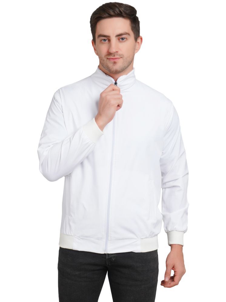     			curvy comfort Polyester Men's Casual Jacket - White ( Pack of 1 )