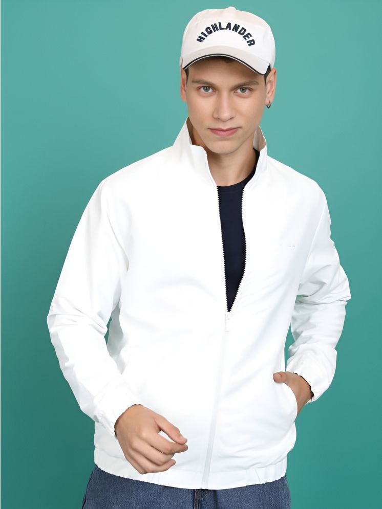     			plusperfaction Polyester Men's Casual Jacket - White ( Pack of 1 )