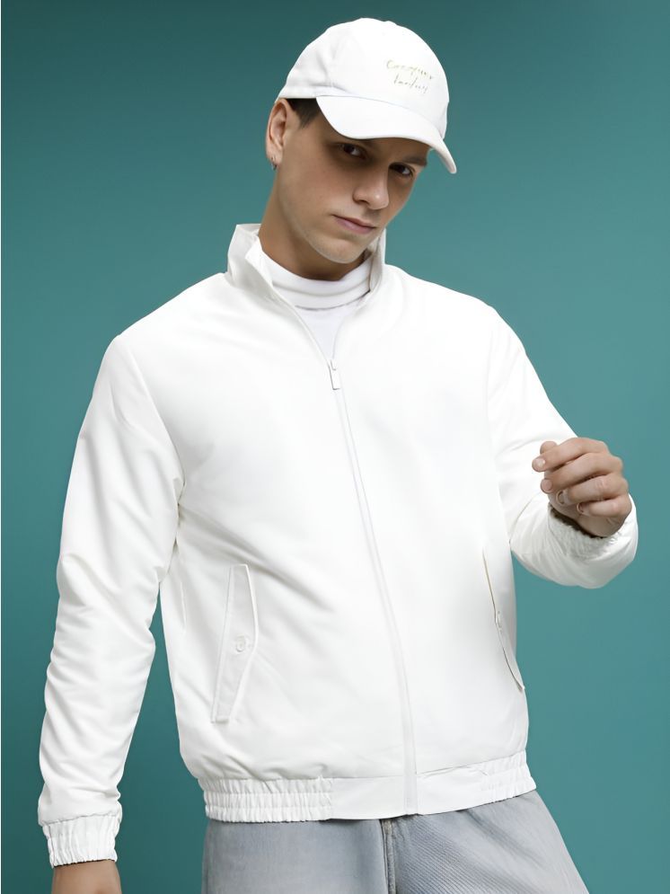     			plusperfaction Polyester Men's Casual Jacket - White ( Pack of 1 )