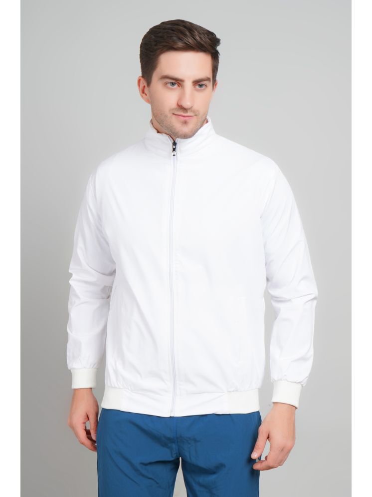     			plusperfaction Polyester Men's Casual Jacket - White ( Pack of 1 )