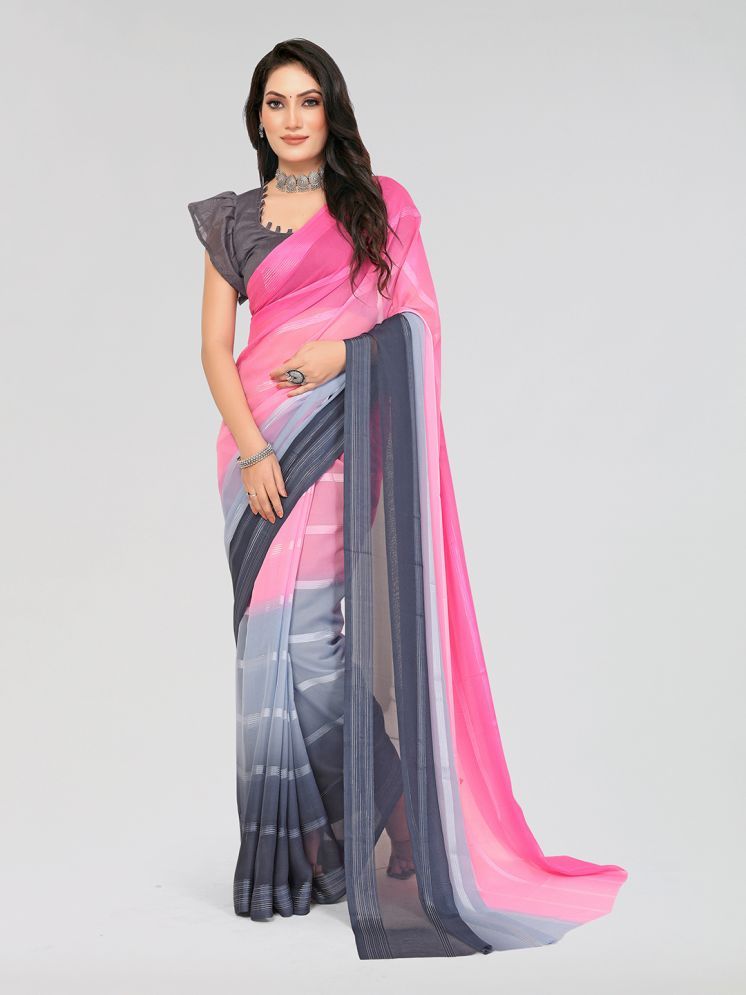     			ANAND SAREES Satin Printed Saree With Blouse Piece - Black ( Pack of 1 )