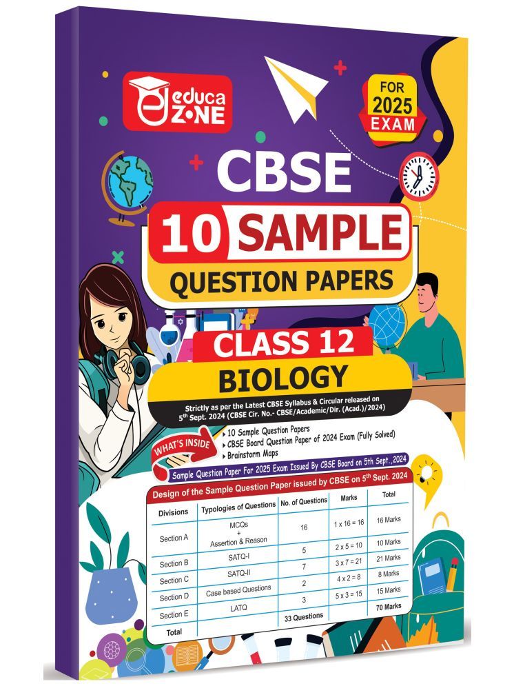     			CBSE 10 Sample Question Papers Class 12 Biology Book (For Board Exam 2025)