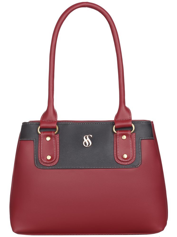     			Fostelo Burgundy Faux Leather Shoulder Bag