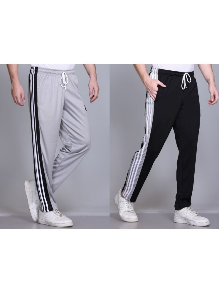     			HVBK Multicolor Polyester Men's Trackpants ( Pack of 2 )