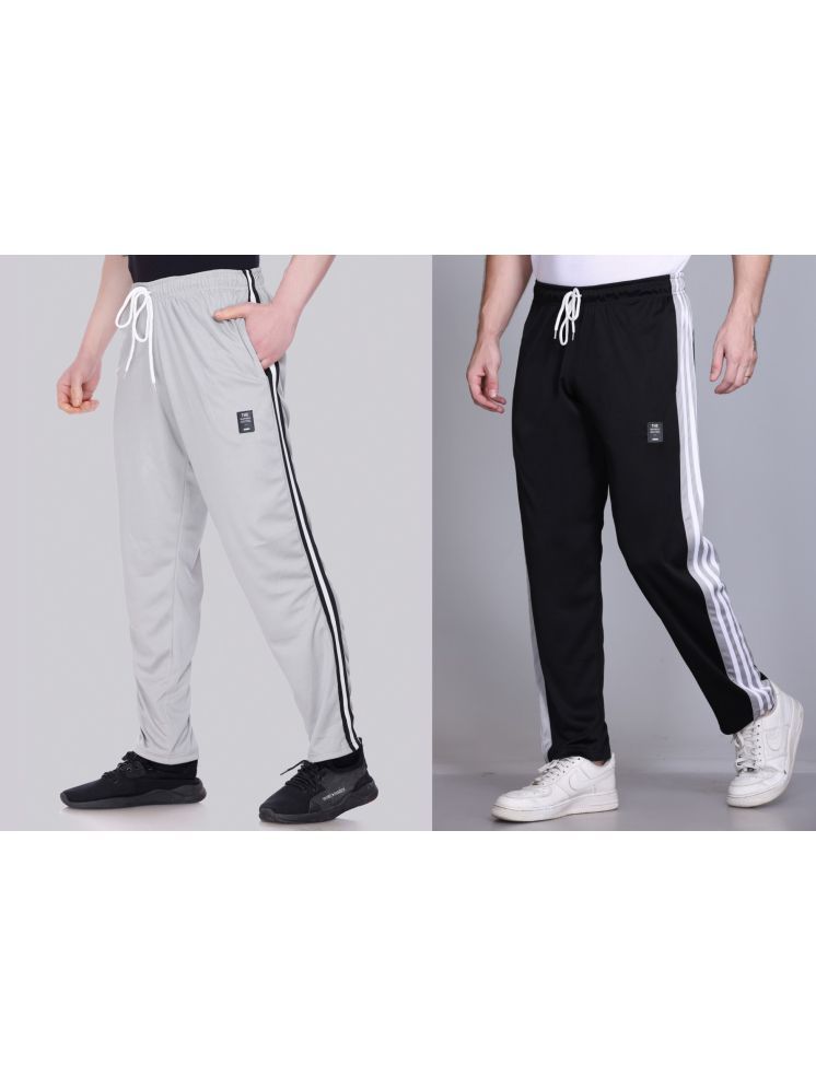     			HVBK Multicolor Polyester Men's Trackpants ( Pack of 2 )