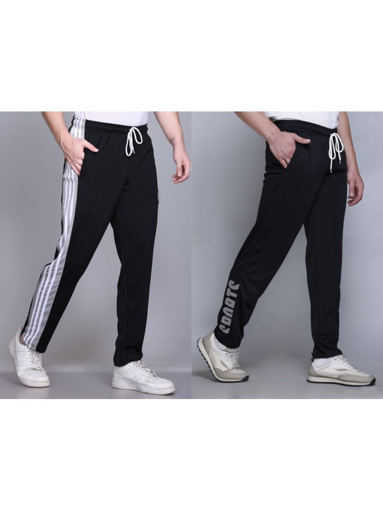     			HVBK Multicolor Polyester Men's Trackpants ( Pack of 2 )