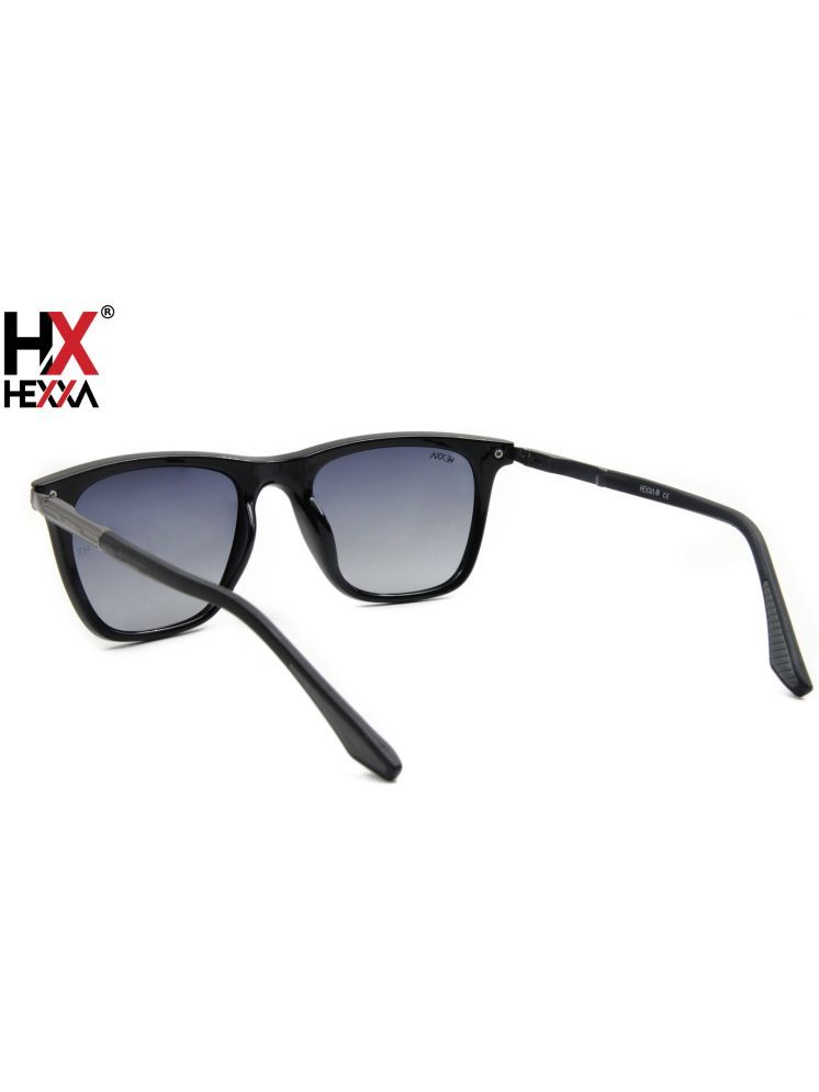     			Hexxa Black Rectangular Sunglasses ( Pack of 1 )