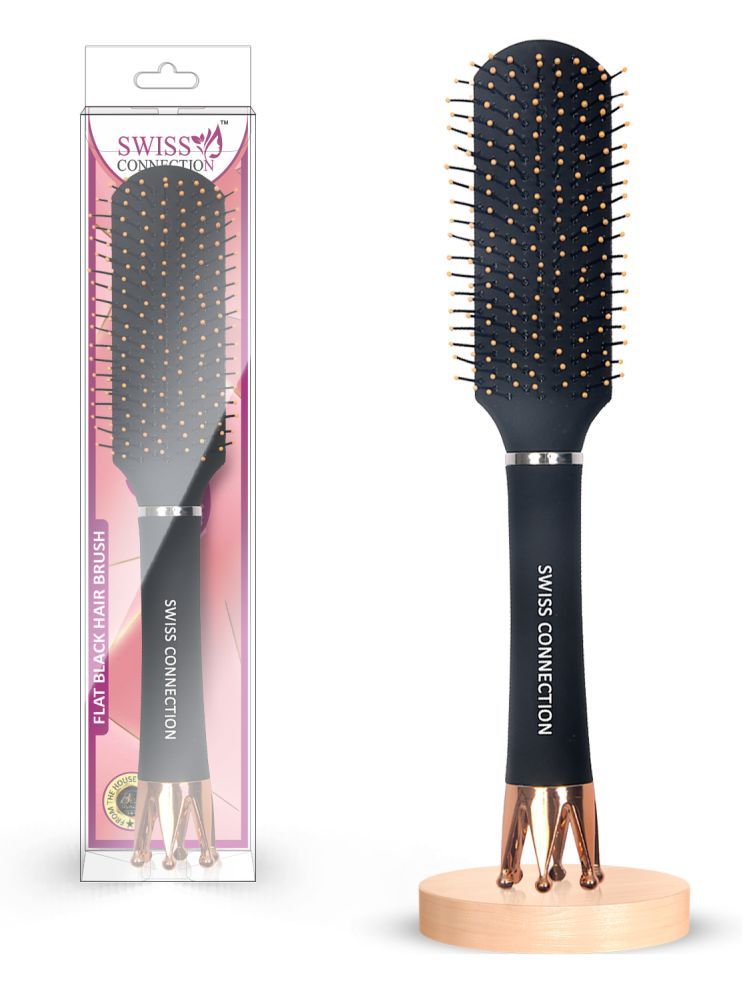     			Swiss Connection Flat Brush For All Hair Types ( Pack of 1 )