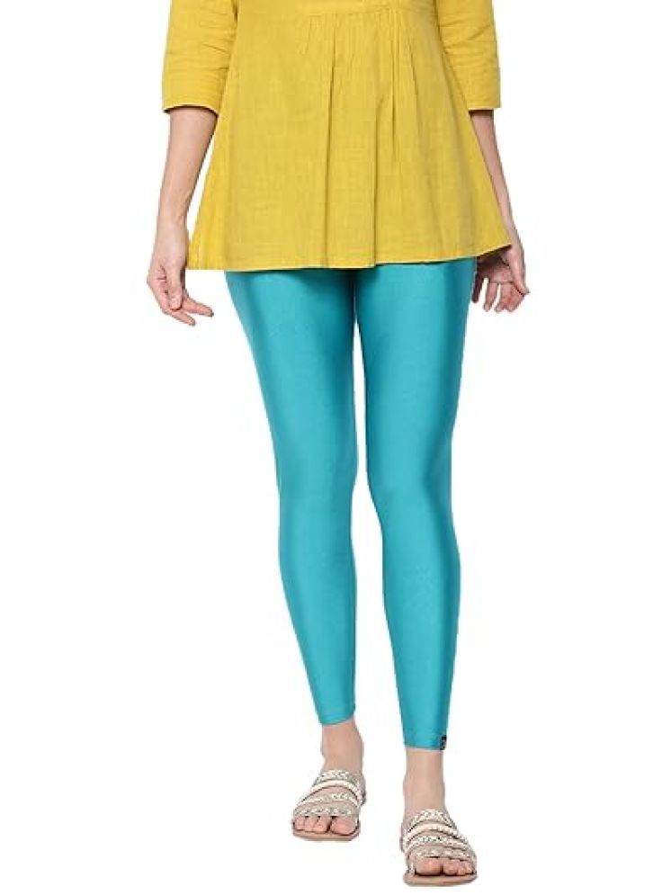     			Twin Birds - Green Satin Women's Leggings ( Pack of 1 )